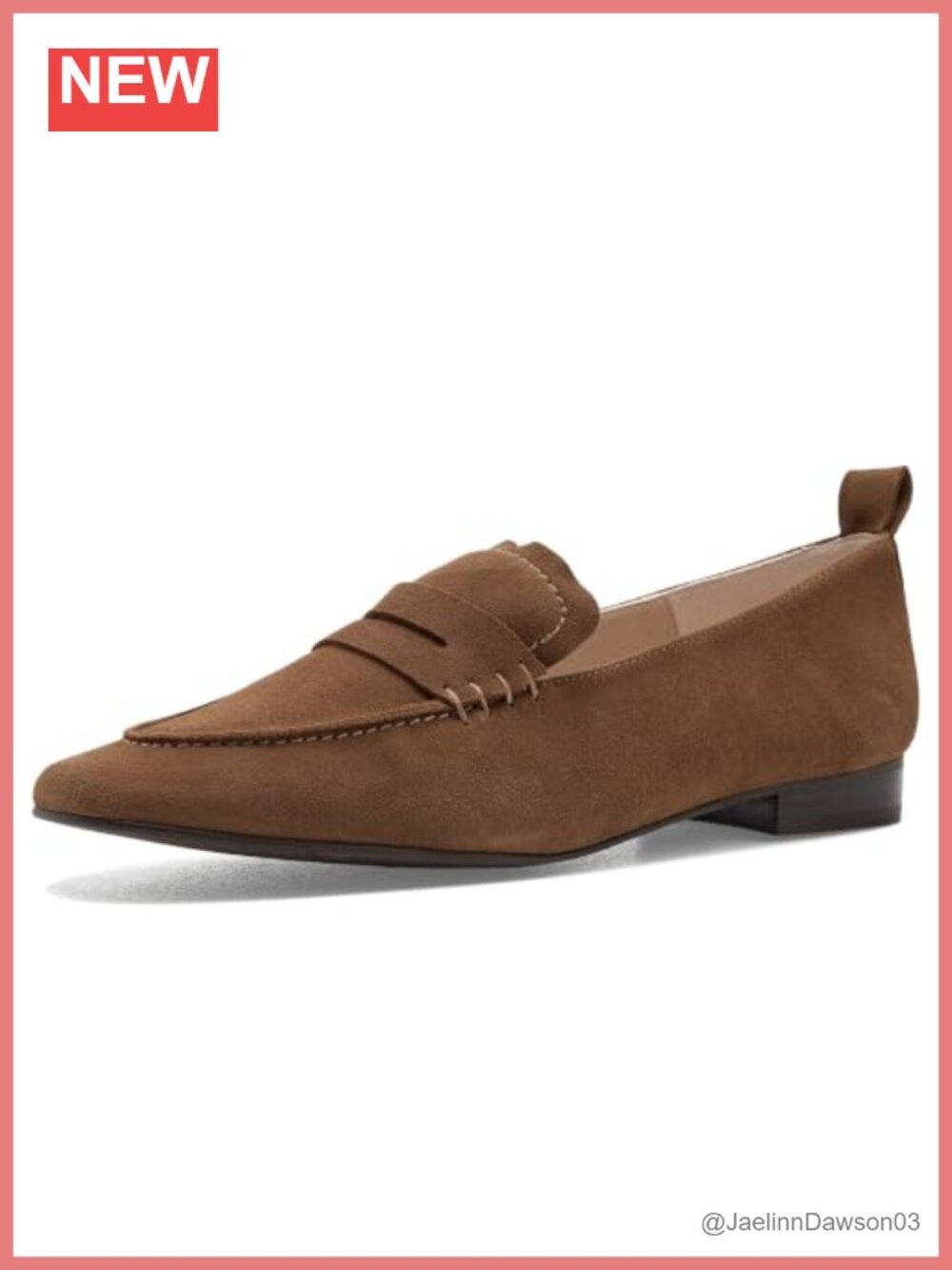 French Sole Suede Penny Loafers Slip-On Flat Shoes